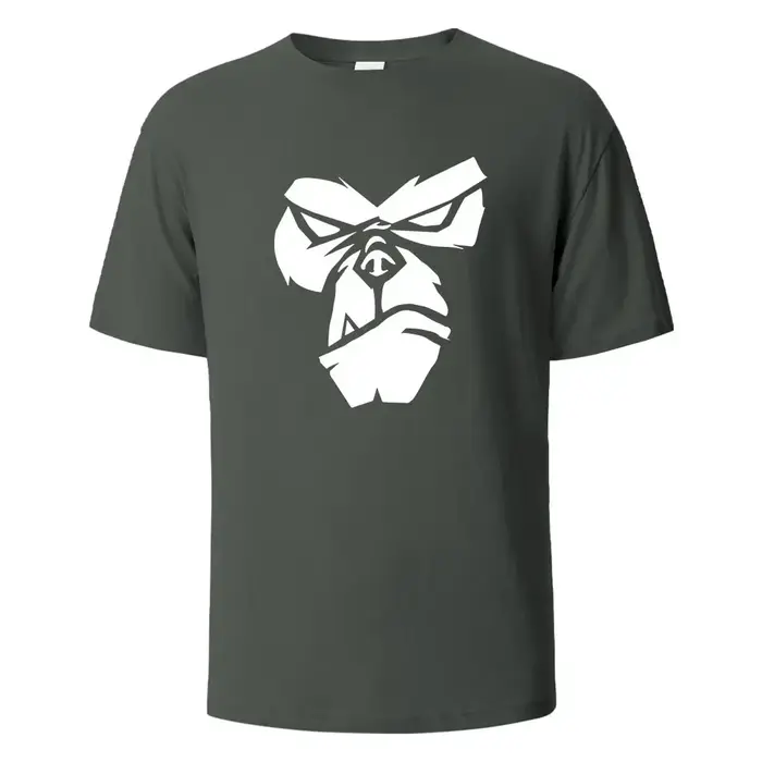 Gorille visage imprimé T-Shirt t-shirts d'été pour hommes femmes 100% coton col rond surdimensionné 