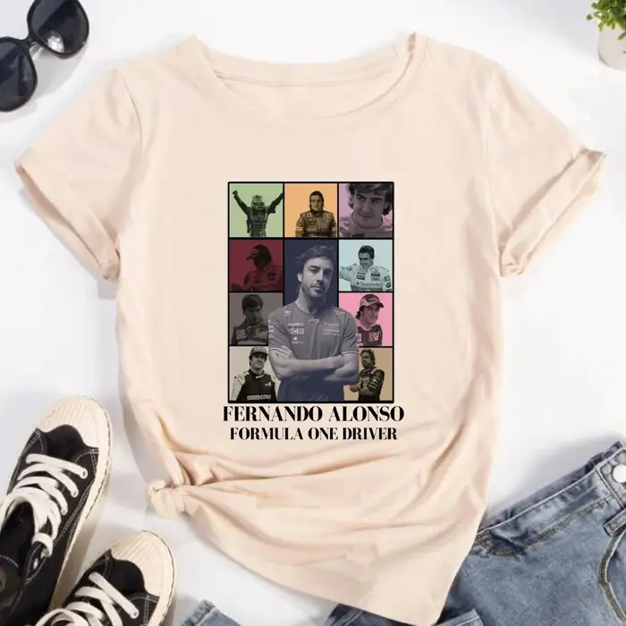 Fernando Alonso t-shirt femmes bande dessinée streetwear Tee femme