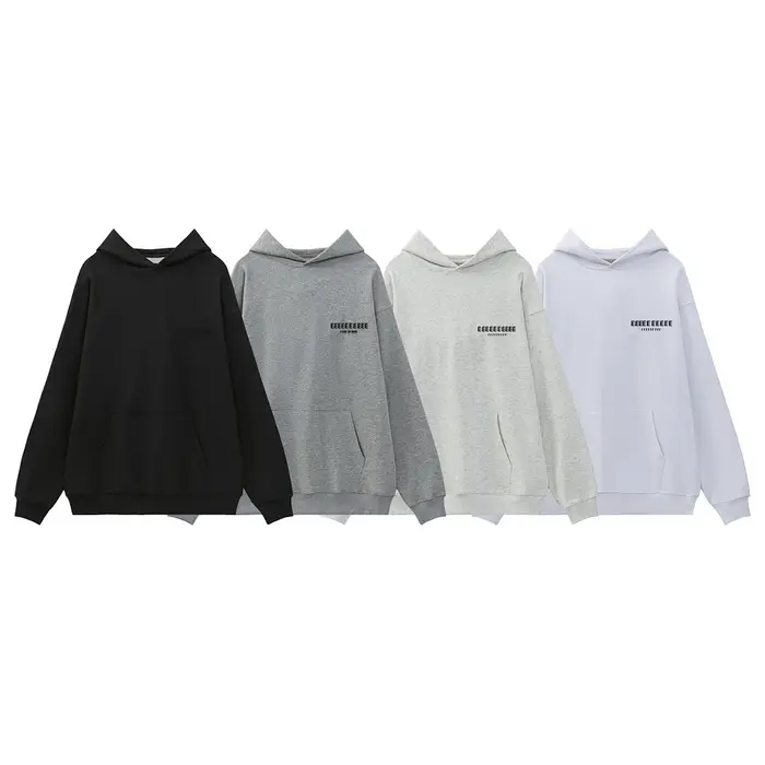 24fw marque classique Double ligne flocage lettre Logo sweats à capuche de haute qualité lâche coton