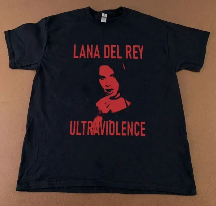 Lana Del Rey Album Retro Black Summer Nouveau T-shirt décontracté en coton unisexe à la mode