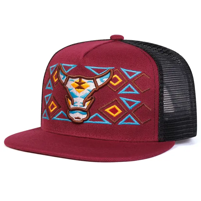 Filet de Baseball unisexe brodé tête de bœuf, chapeaux de printemps et d'été pour l'extérieur, casqu