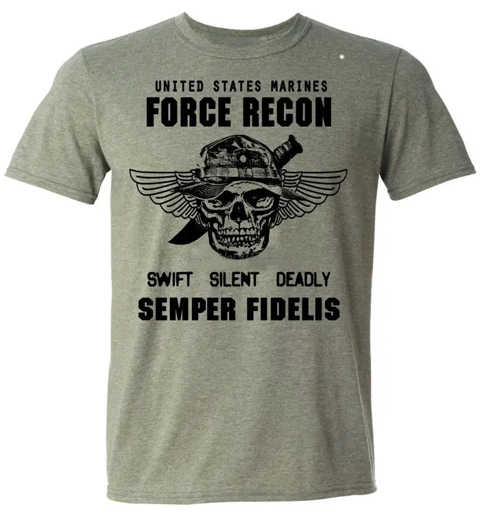 USMC – T-shirt en coton pour hommes, Streetwear, Harajuku