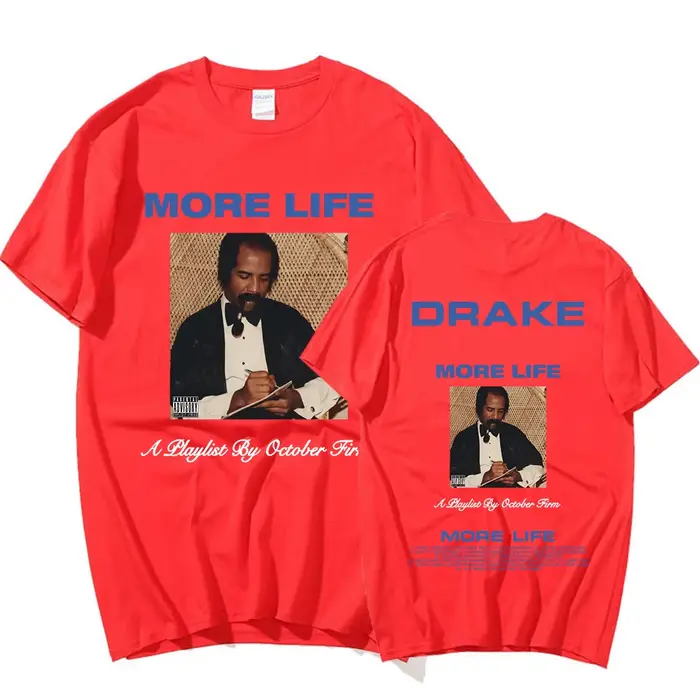 Rappeur Drake T-shirt Album de musique plus de vie T-shirts graphiques hommes femmes Vintage gothiqu
