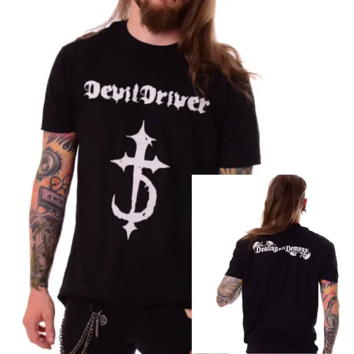 T-Shirt avec logo DevilDriver, 100% coton, graphique, pour hommes et femmes, Streetwear d'été