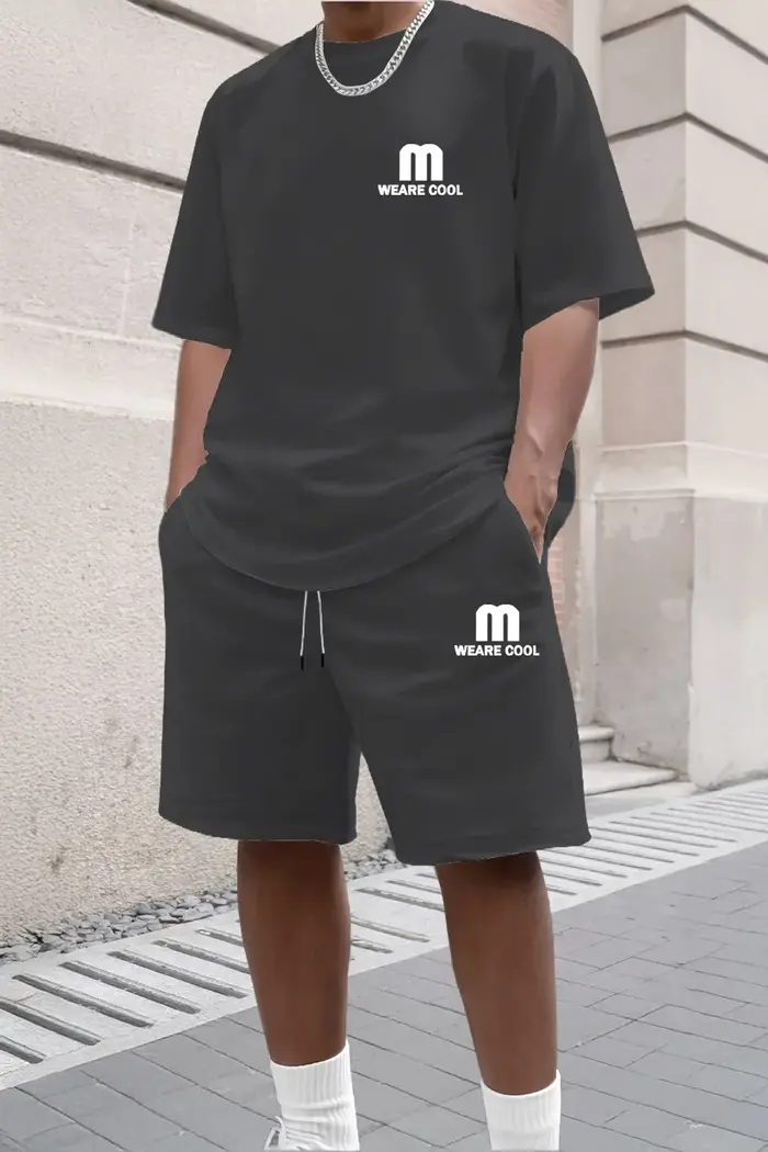 T-shirt noir pour homme à manches courtes