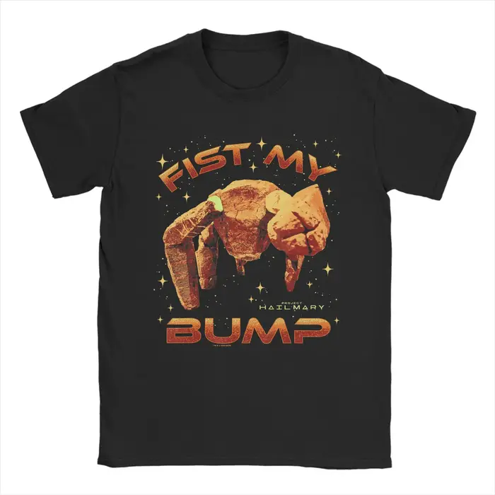 T-shirt en coton à manches courtes, Streetwear, avec affiche de Project Hail Mary Fist My Bump Rocky