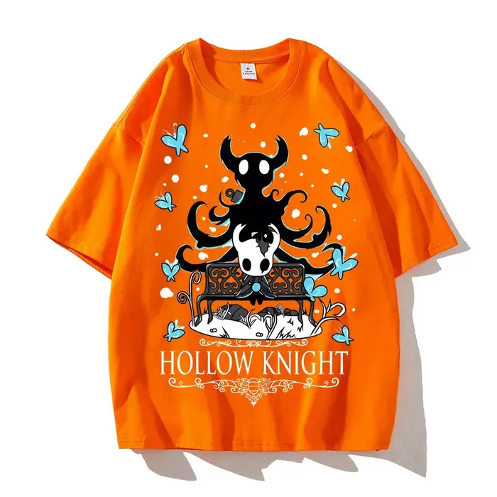 T-shirt Hollow Knight en coton pour hommes, de haute qualité, culture pop, punk, t-shirt numérique, 