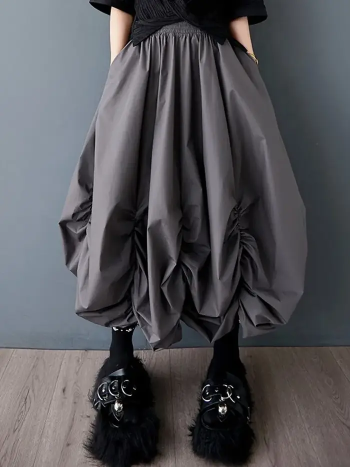 Coton surdimensionné vintage taille haute printemps été automne décontracté ample longue pour femme jupes femmes 2025 jupe vêtements