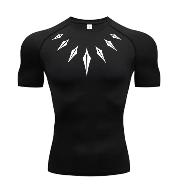 Anime hommes Compression chemise Fitness Sport course serré gymnase t-shirts athlétique entraînement