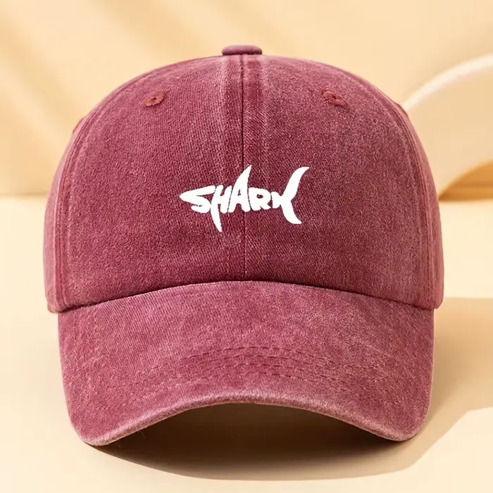 Casquette de baseball à imprimé requin à la mode