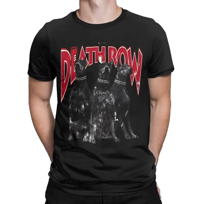 Death Row Records T-shirts pour hommes, t-shirt drôle à manches courtes et col rond, en pur coton, i