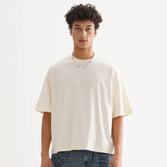 Bricolage LOGO personnalisé t-shirt DTG impression hommes Boxy Fit 100% coton décontracté ample à ma
