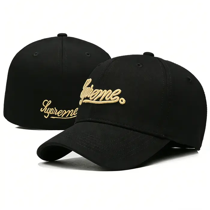 Superme Casquette Brodé Entièrement Fermé Ajusté Nouvelle Taille Unique Style Trucker Golf Homme Vis