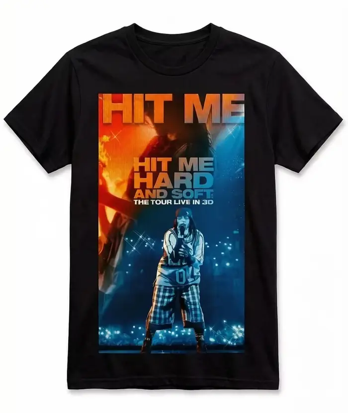 T-shirt Billie Eilish Hit Me Hard and Soft : The Tour Live in 3D Movie, T-shirt pour hommes et femme