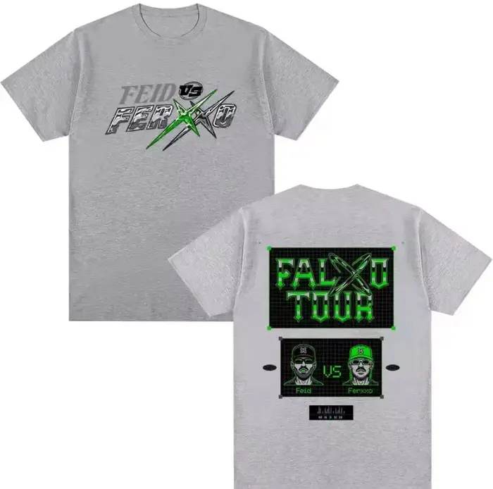 T-shirts de la tournée 2026 du rappeur Feid Ferxxo, t-shirts imprimés pour hommes et femmes, manches