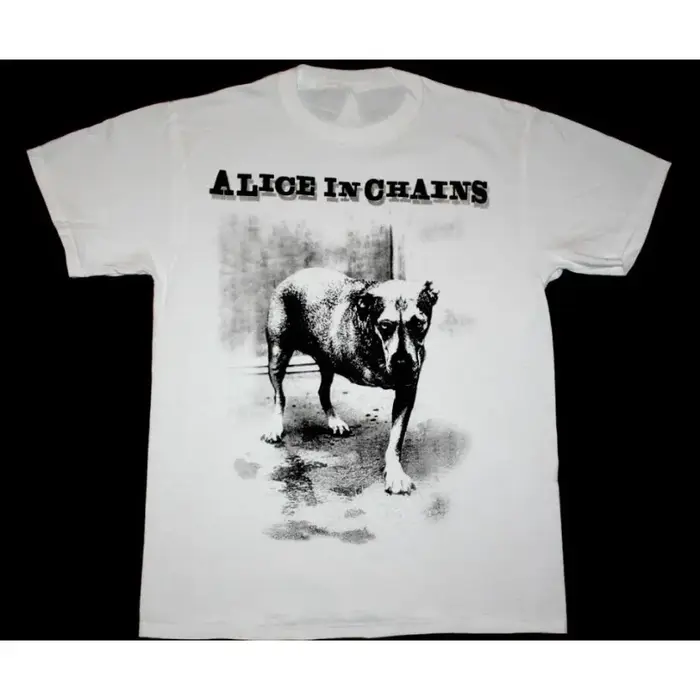ALICE IN CHAINS DOG GRUNGE BONE T-SHIRT  Harajuku T Shirt for Men