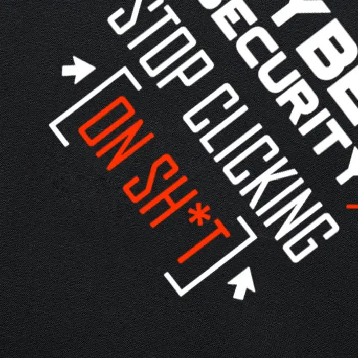 T-shirt en coton à manches courtes Don't Click Hacker pour hommes