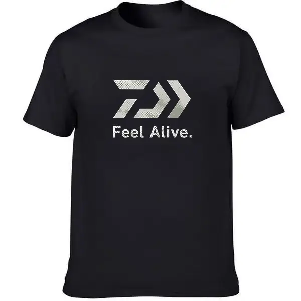 Nouveau T-shirt Sport Respirant 2026, Style Pêche en Plein Air, Imprimé Lettres et Flèches, Coton Dé