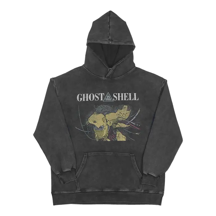 Sweat à capuche Ghost in the Shell, Anime japonais Masamune Shirow Akira, Style délavé, en coton, am