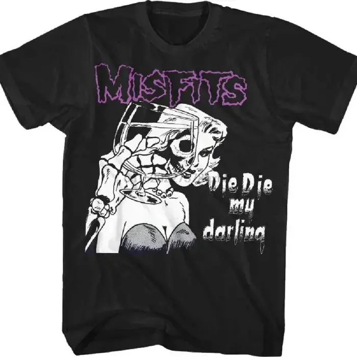 Misfits Band-Chemise à Manches Courtes pour Homme et Femme, Streetwear, Punk, Darling, Danzig, Respi