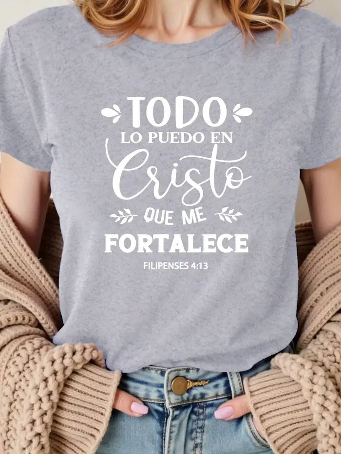 T-Shirt avec lettres imprimées pour femmes
