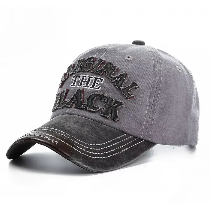 Casquette de baseball noire originale en coton lavé de haute qualité 2026 pour hommes et femmes, sty