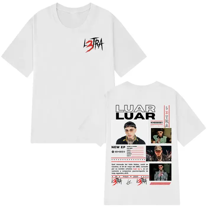 Rappeur Lune La L 2025 Album L3TRA T-shirts hommes femmes Hip Hop mode manches courtes