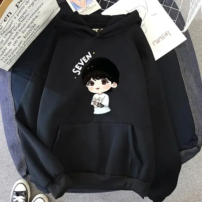 2025 JungKook Seven sweat à capuche femmes Harajuku esthétique drôle Kawaii sweats à capuche unisexe