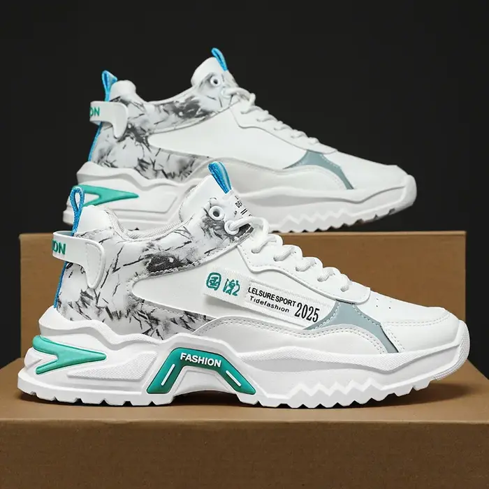 Chaussures de printemps pour hommes : Nouvelles baskets montantes respirantes