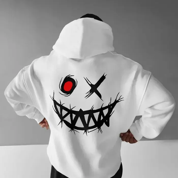 Sweat à capuche décontracté pour hommes, vêtements d'automne et d'hiver, ample, imprimé, manches lon