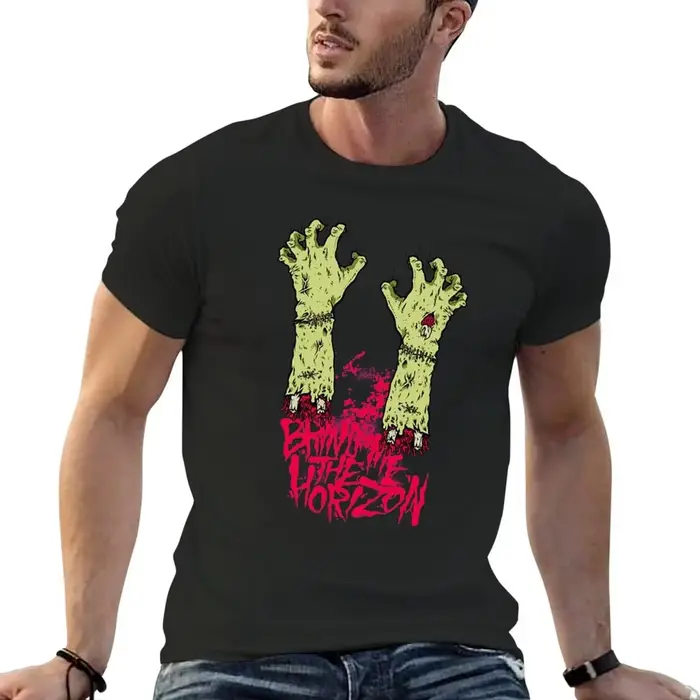 T-Shirt manches courtes pour hommes, estival et graphique, Monsta Hand, grande taille