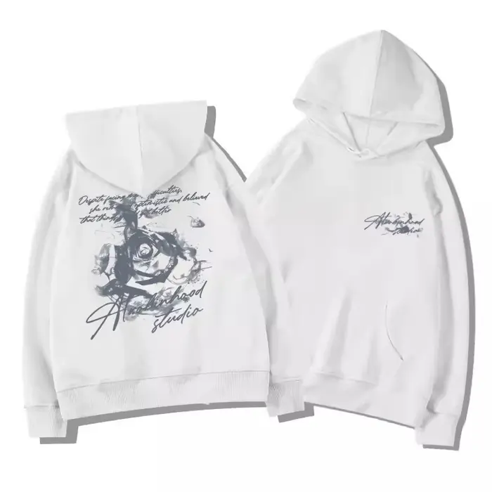 Sweat-shirt à capuche Rose Flower pour hommes et femmes