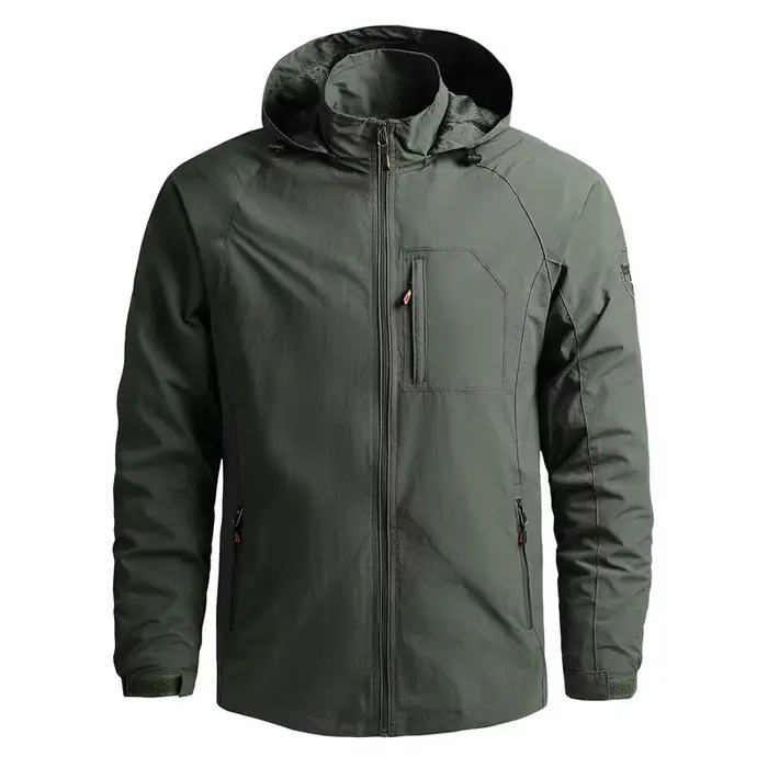 Veste à capuche coupe-vent imperméable pour homme