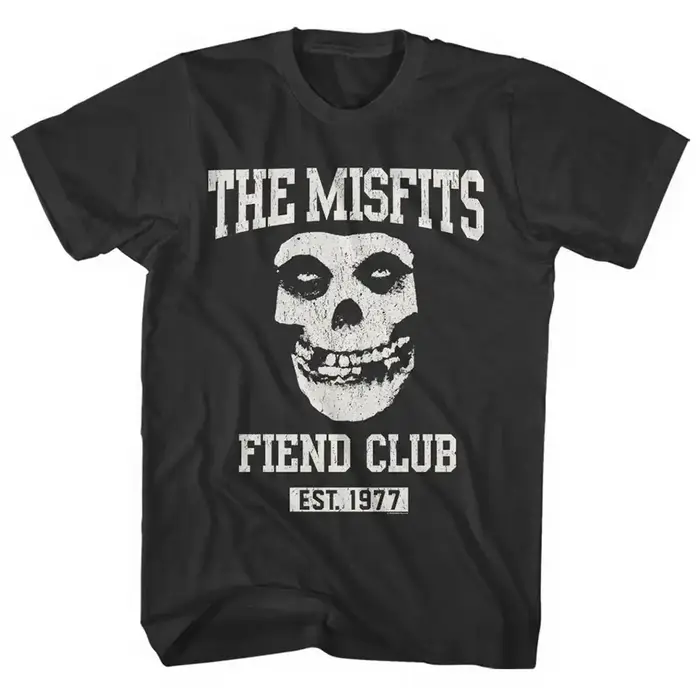 T-Shirt Fiend Club Misfits Band, 100% coton, graphique, pour hommes et femmes, Streetwear d'été