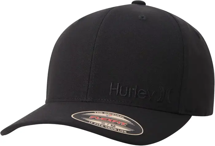 Casquette de baseball H-Hurley pour homme, modèle Flexfit à visière courbée, style trucker ajusté, a