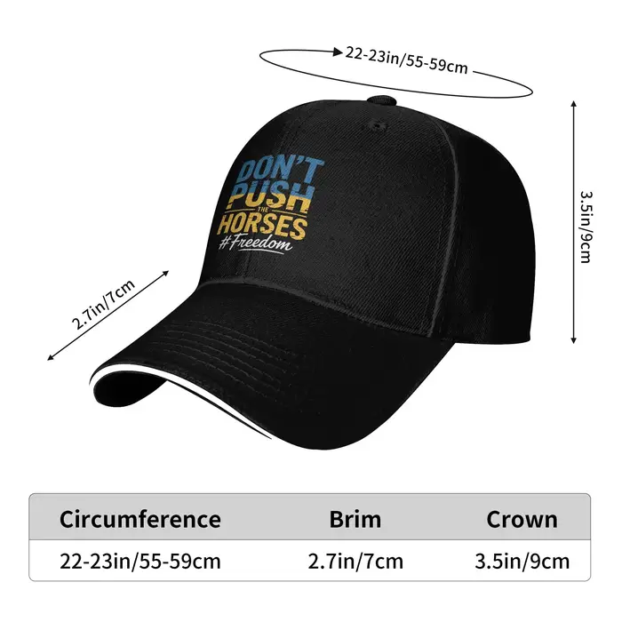 Casquette de baseball Don't Push the Horses