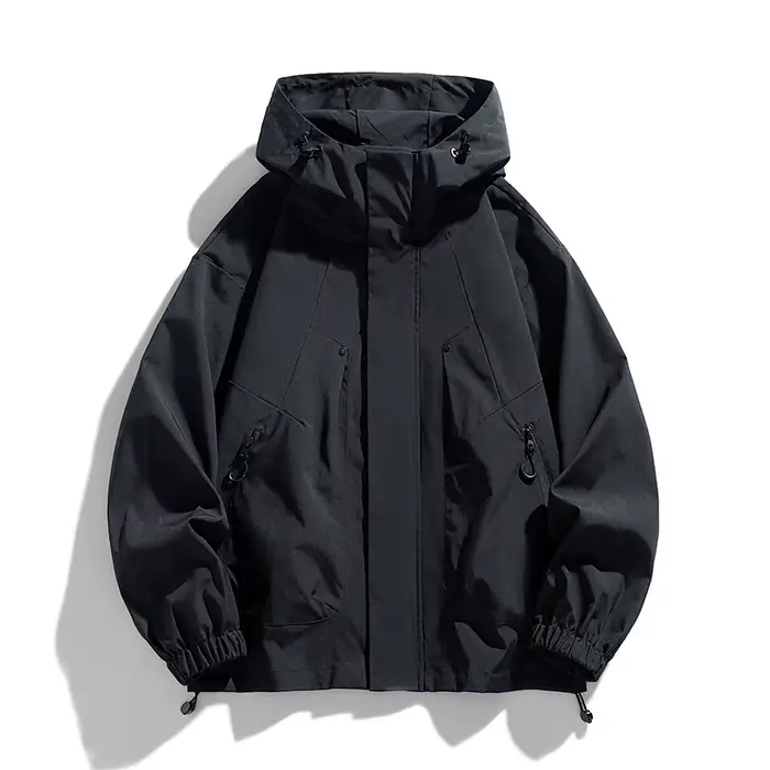 Hommes veste à capuche coupe-vent Trench manteaux surdimensionné 6XL 7XL 8XL grande taille imperméab