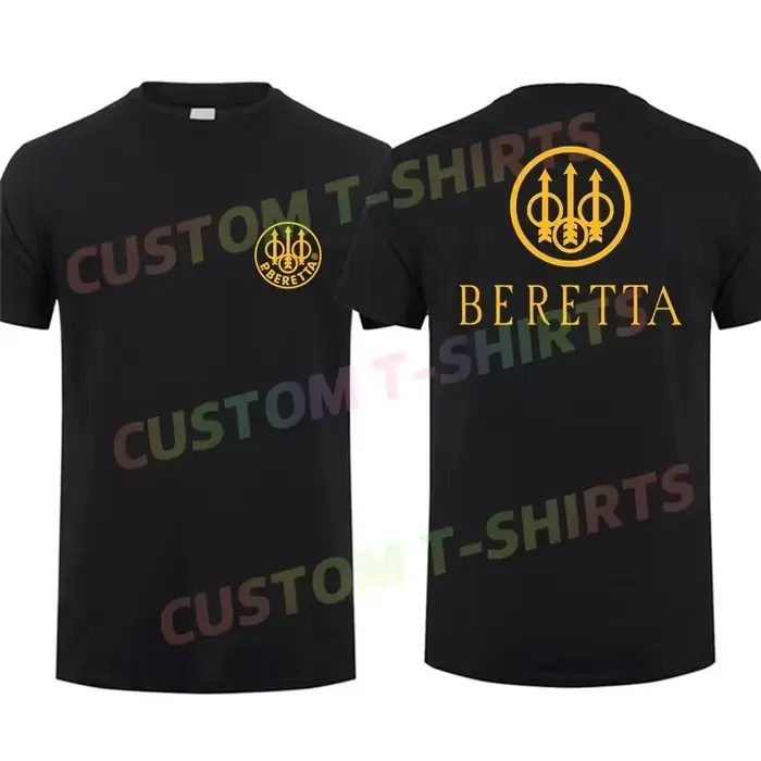 T-shirt décontracté pour homme 2025 – Motif Beretta Armes à feu – T-shirt graphique d'été à manches 