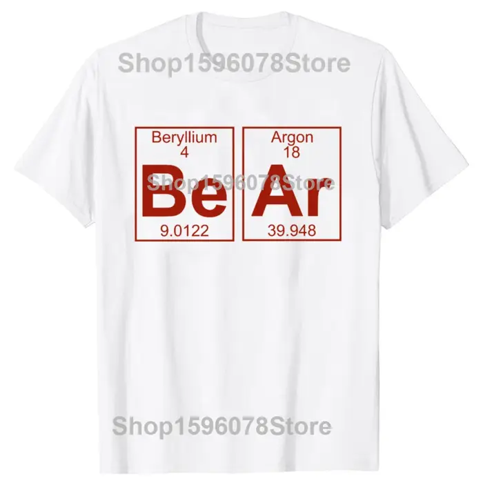 T-shirts en coton 100% avec motif de tableau périodique amusant pour hommes et femmes, t-shirt décon