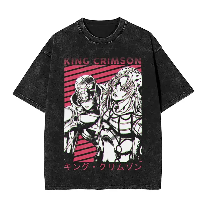 Anime Jojo's Bizarre Adventure Joseph Joestar Kira Killer T-shirt Men Manga Vintage Tshirts Harajuku
