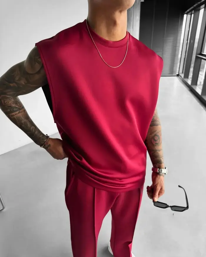 Combinaison de sport sans manches pour hommes