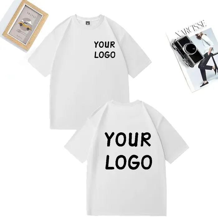 T-shirts personnalisés avec logo de votre marque, imprimés, pour hommes et femmes, vêtements d'été s