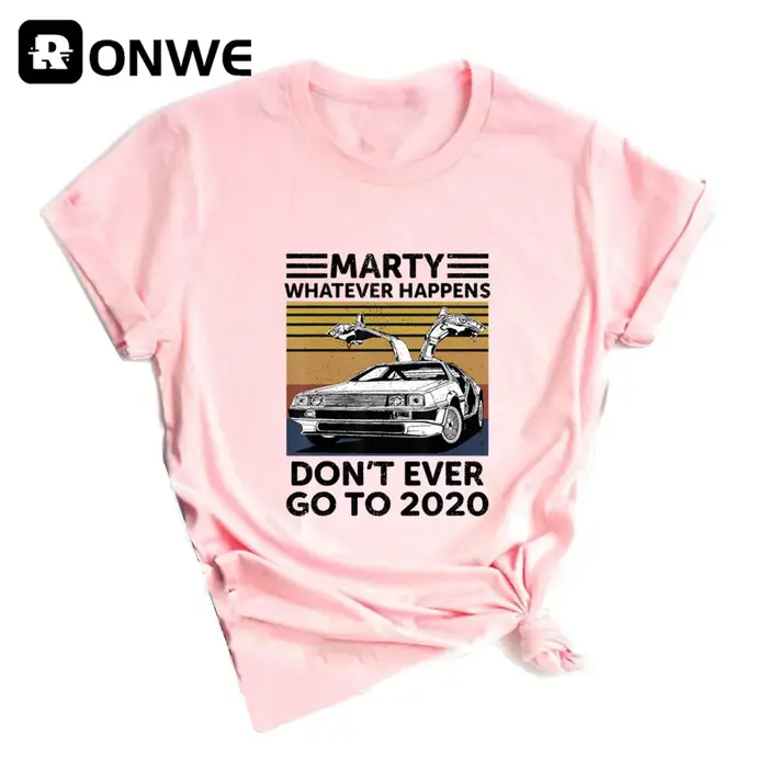 T-shirt graphique humoristique à col rond pour femmes