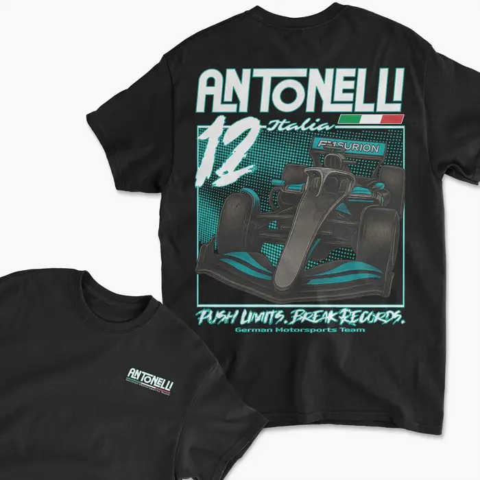 T-shirt unisexe 100% coton du champion du Grand Prix Kimi Antonelli