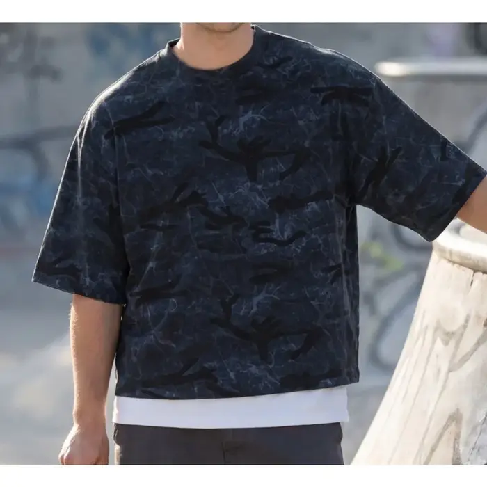 T-shirt pour homme en coton pur camouflage