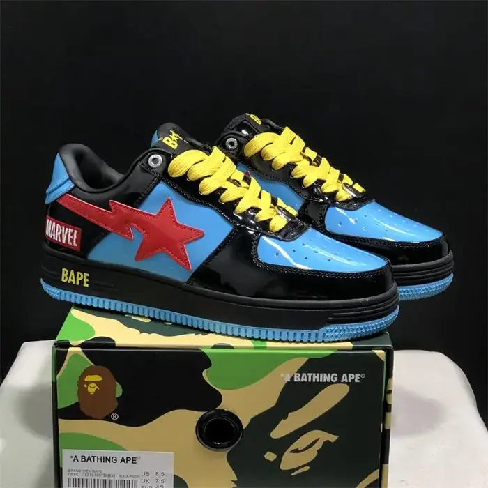 Chaussures de sport unisexes A BATHING APE Shark Vibe BapeGoose Bapesta pour hommes et femmes, pour le skateboard, la marche en plein air, 2026
