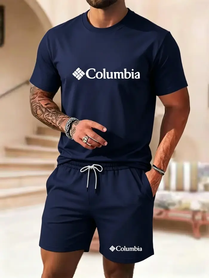 Nouvel ensemble short et t-shirt à manches courtes pour homme