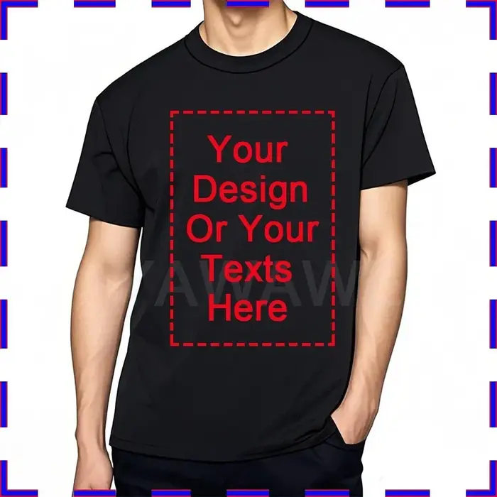 T-shirt homme sur mesure votre conception ici coton confortable unisexe t-shirt cadeau personnalisé 
