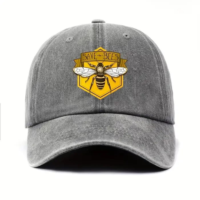 Casquette de baseball imprimée abeille
