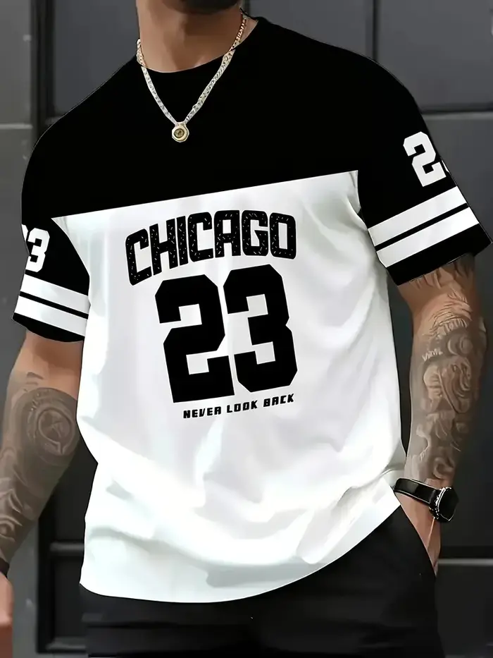 T-shirt graphique Chicago 23 pour hommes, T-shirt de sport à manches courtes pour femmes, unisexe, d